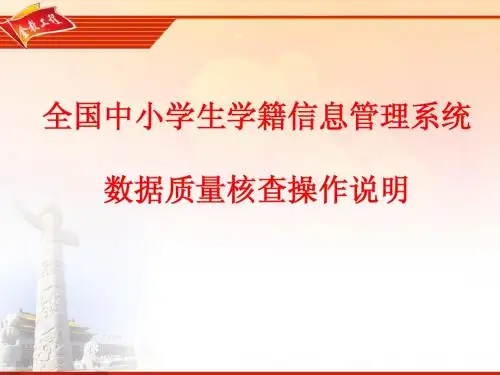全国中小学生学籍信息系统数据质量核查