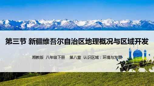 新疆维吾尔自治区的地理概况与区域发展-八年级地理下册课件(湘教版)