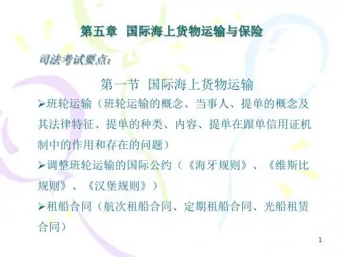 国际海上货物运输与保险ppt课件