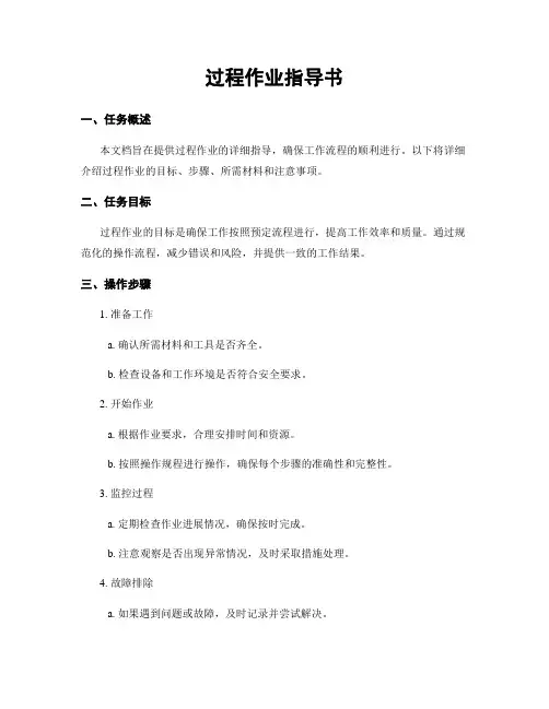 过程作业指导书