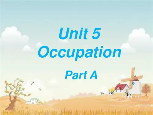 【公开课课件】闽教六下Unit5 Occupation Part A 