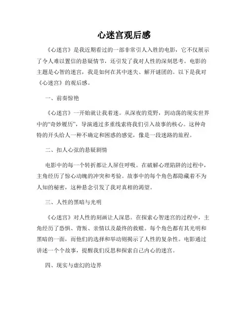 心迷宫观后感