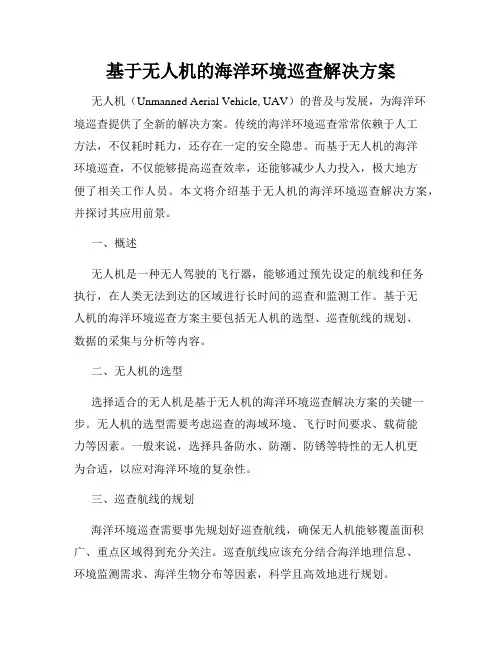 基于无人机的海洋环境巡查解决方案