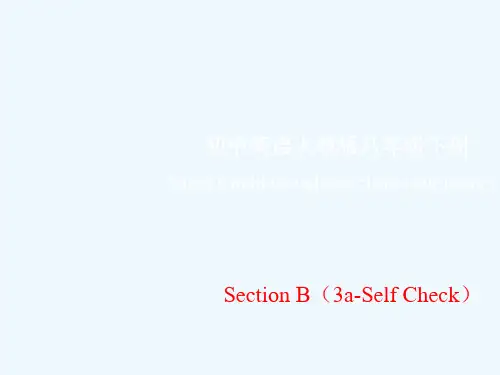 英语人教版八年级下册Unit3SectionB(3a---selfcheck)