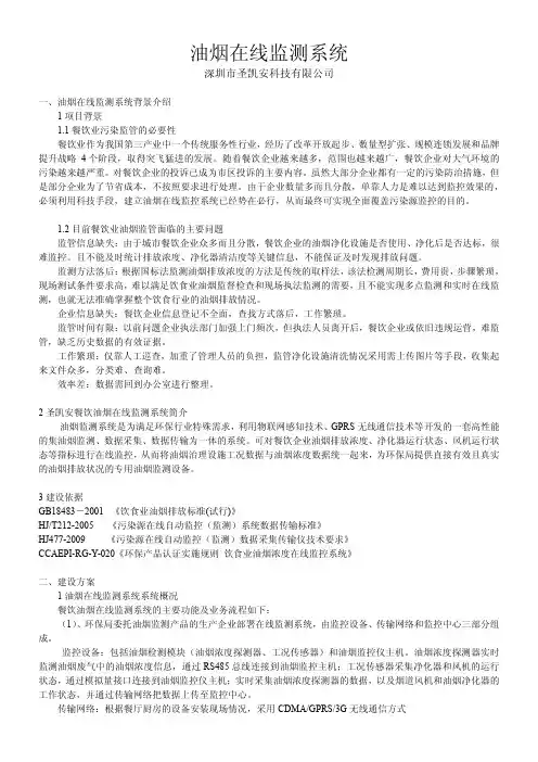 厨房油烟监测方案