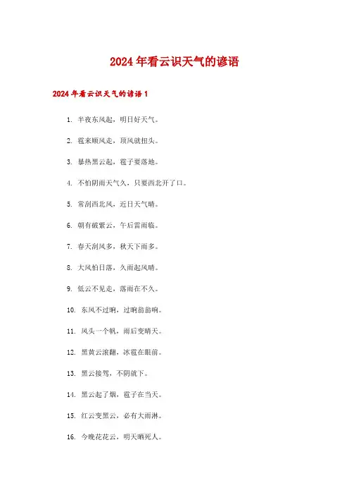 2024年看云识天气的谚语_1
