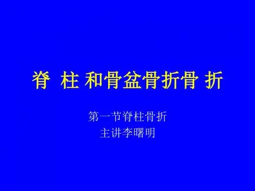 脊柱和骨盆骨折 ppt课件