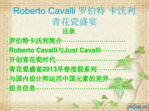 Roberto Cavalli 罗伯特·卡沃