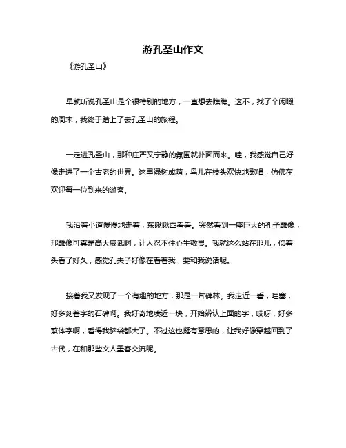 游孔圣山作文