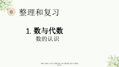 最新人教版六年级下册数学第六单元整理复习数与代数数的认识课件