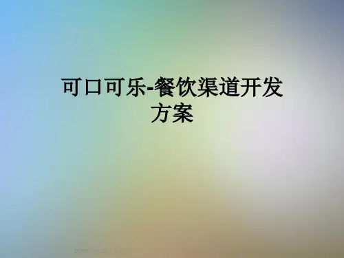 可口可乐-餐饮渠道开发方案