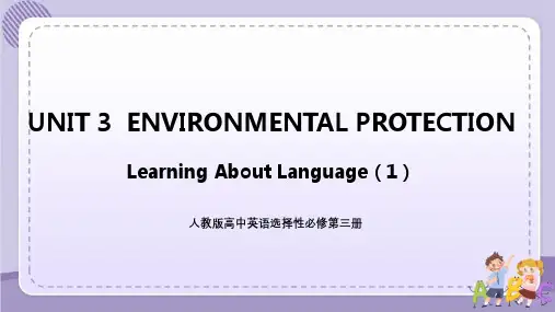 人教版高中英语选择性必修第三册UNIT 3 Learning About Langua(课件PPT)