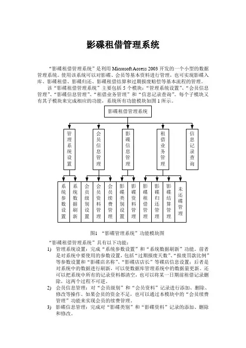 影碟租借管理系统