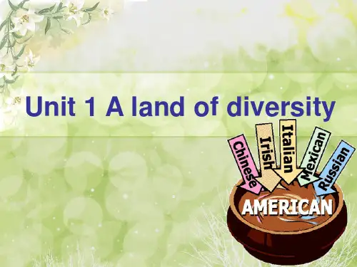 高二英语选修八unit 1 a land of diversity 课件