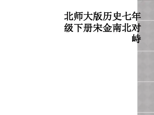 北师大版历史七年级下册宋金南北对峙