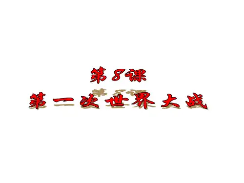 人教部编版九年级历史下册第8课 第一次世界大战课件(共17张PPT)