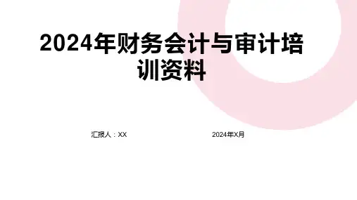 2024年财务会计与审计培训资料