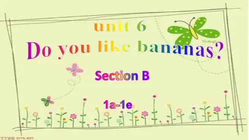 1人教版英语七年级上册Unit 6 Section B 1a-1ePPT精品课件