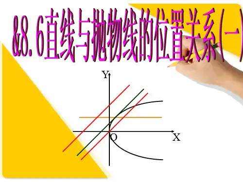 人教版高中数学课件：直线与抛物线的位置关系