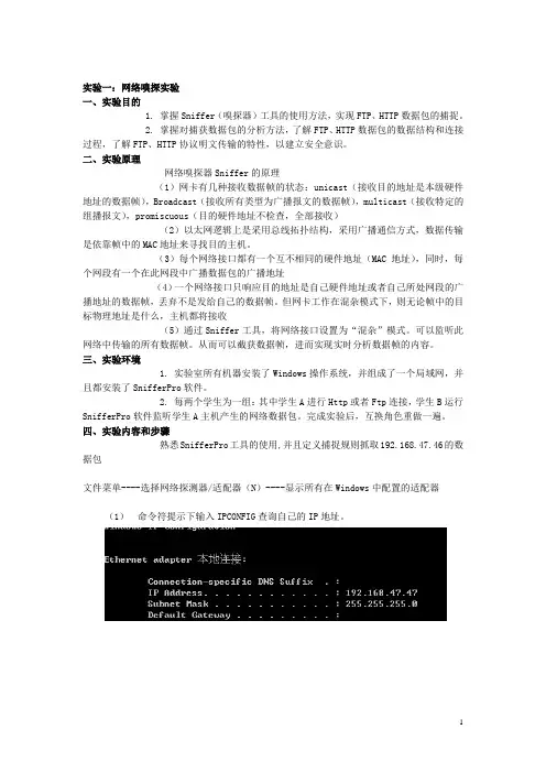 网络安全与管理实训报告书