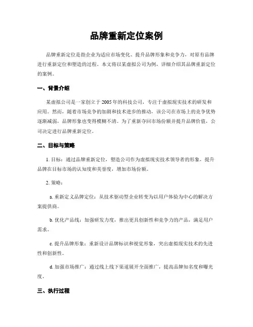 品牌重新定位案例