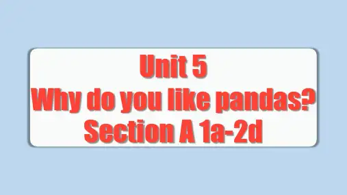 Unit 5 第1课时 (Section A 1a-2d) 教学课件-七年级英语下册(人教新目标