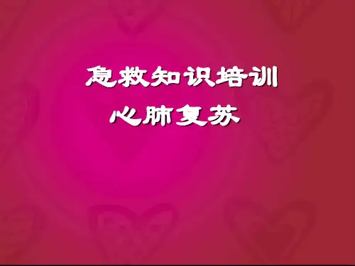急救知识培训 心肺复苏