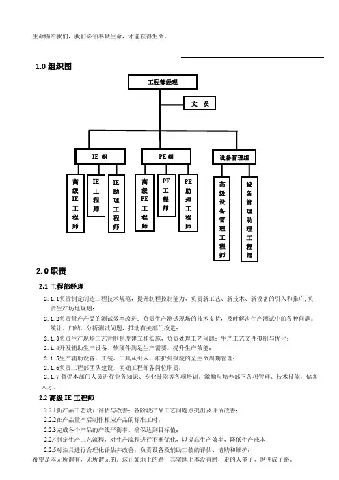 9.工程部组织架构图