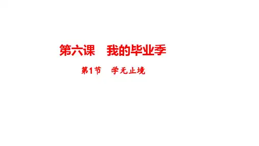 6.1 学无止境 课件(25张PPT)- 2023-2024学年统编版九年级道德与法治下册