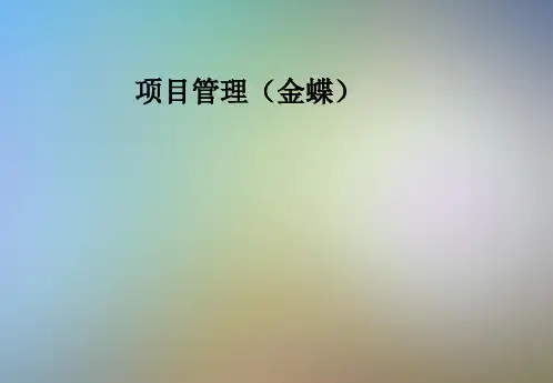 项目管理(金蝶)