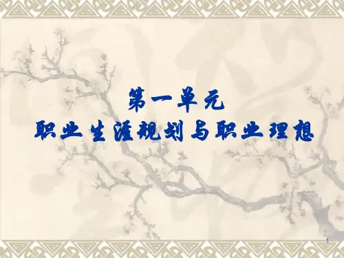 职业生涯规划第一课ppt课件