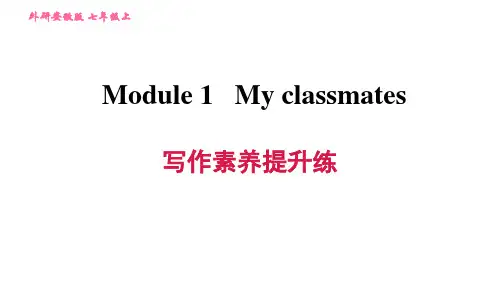外研版(新标准)英语七年级上册模块写作素养提升练练习(全册)