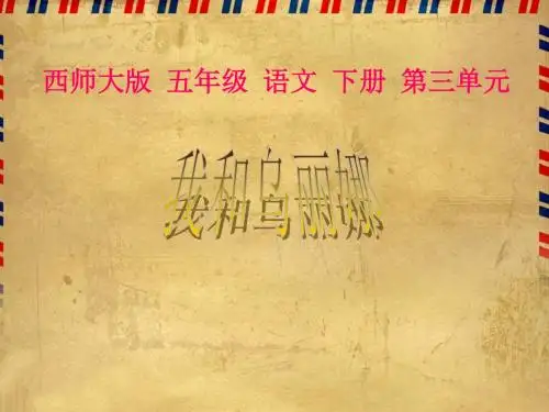 西师版语文第十册《我和乌丽娜》ppt课件