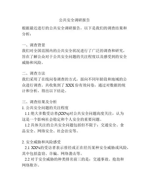 公共安全调研报告