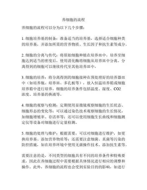 养细胞的流程