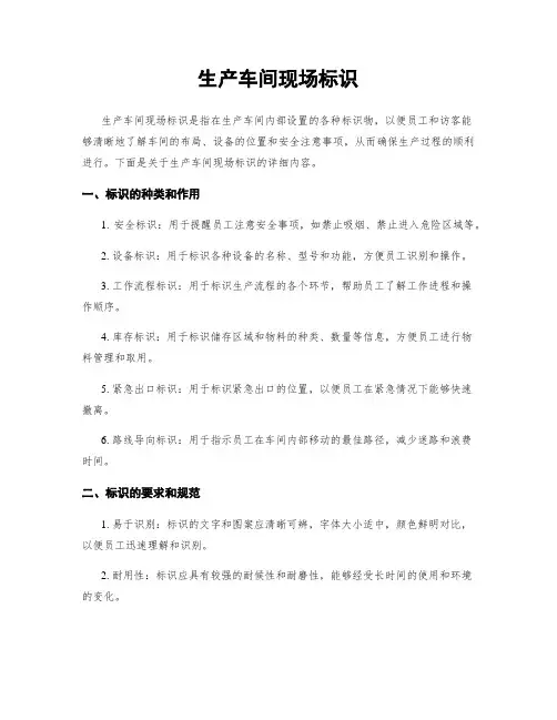 生产车间现场标识