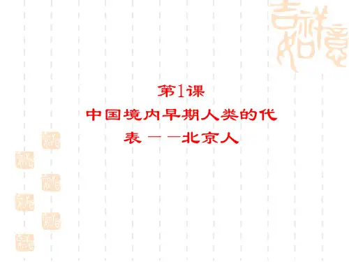 人教部编版七年级历史上册第1课 中国境内早期人类的代表——北京人课件(共25张PPT)