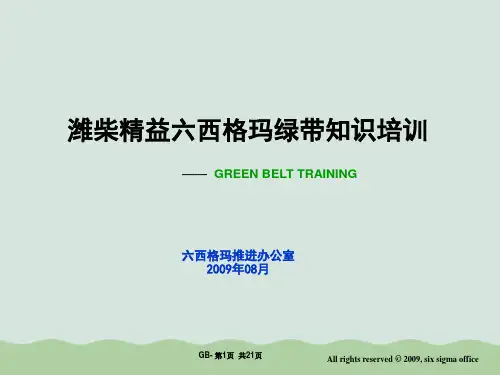 六西格玛绿带知识培训PPT(共21页)
