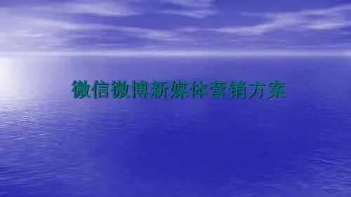 微信微博新媒体营销方案ppt课件