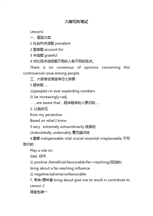 六级写作笔记