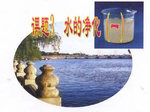 初中化学水的净化PPT课件