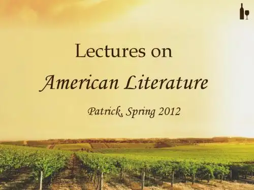 Lectures on American Literature——美国文学讲义