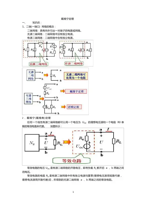 戴维南定理的解析与练习