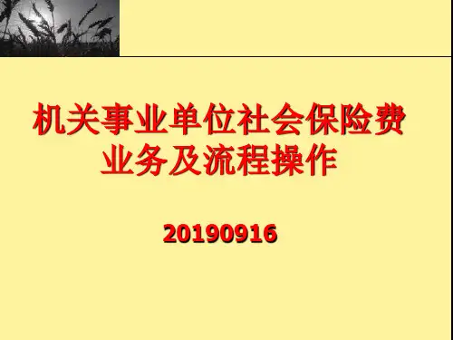 社保费政策和申报操作流程201909