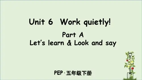 pep人教版五年级英语下册Unit 6第六单元课件ppt