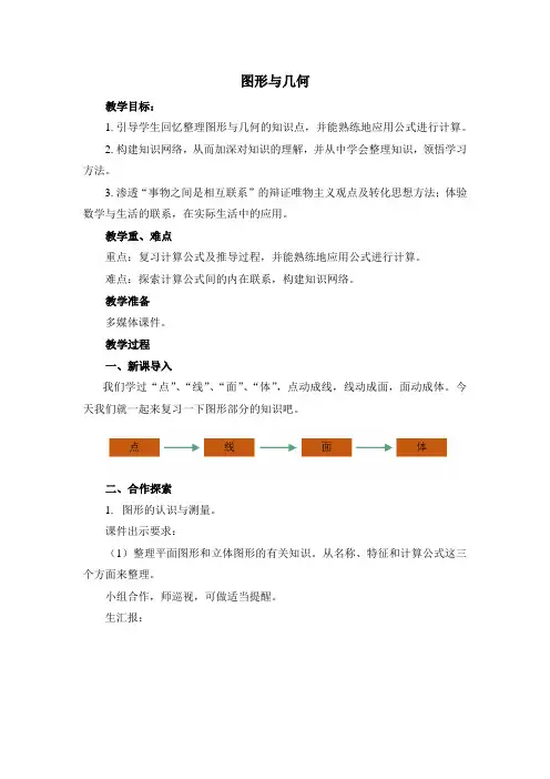 青岛版数学六年级下册总复习《图形与几何》精品教案(探究版)