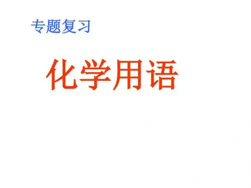九年级化学化学用语
