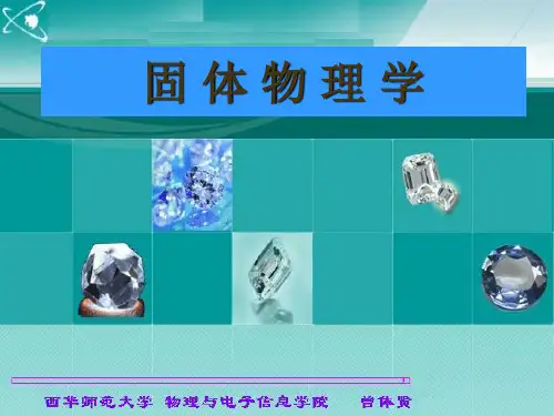 固体物理第一讲 绪论PPT课件