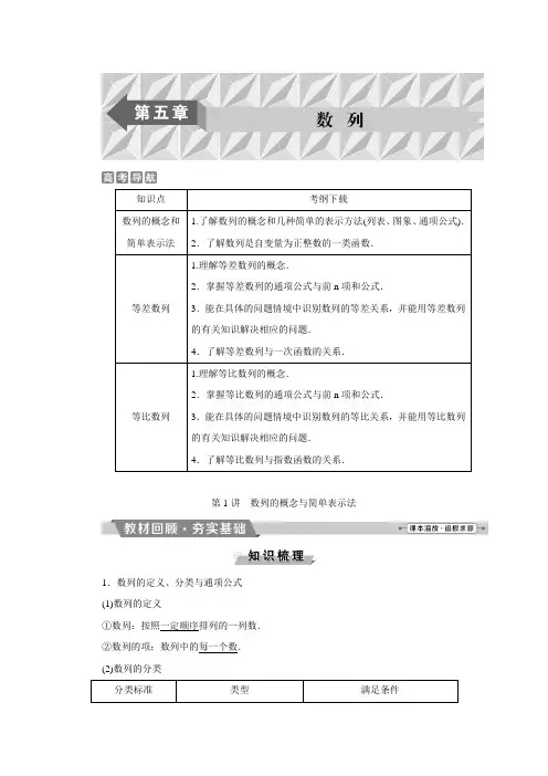 高考数学(理)一轮复习分层演练：5.1数列的概念与简单表示法(含答案)