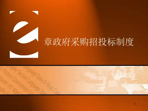 政府采购招投标制度范本ppt课件